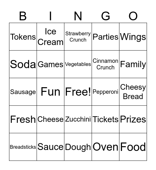 Piper BINGO Card