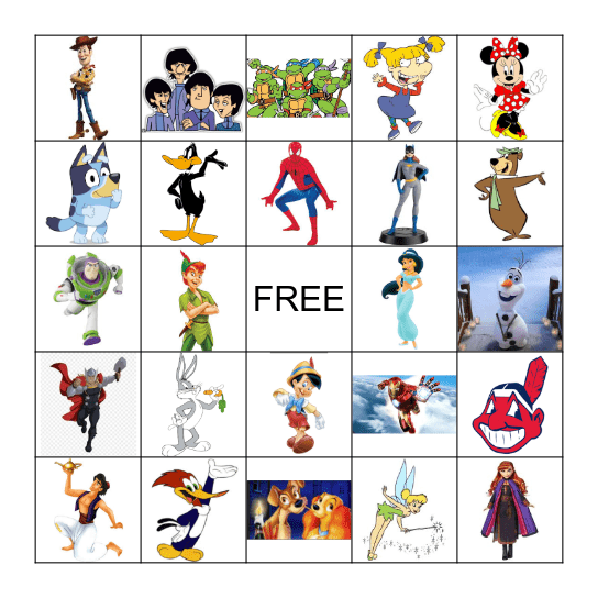 Cartoon Bingo II Bingo Card