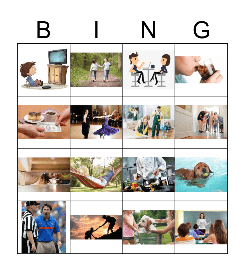 Regular -ar Verbs - Definitions Bingo Card
