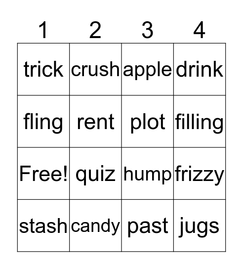 Reading Bingo Card