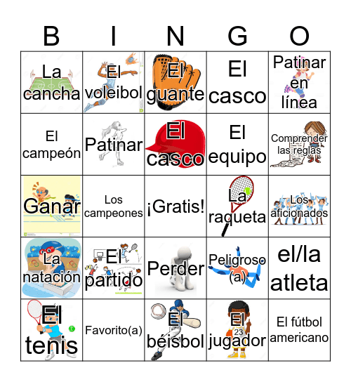 Vocabulario Unidad 6.1 Bingo Card