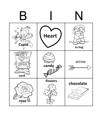 St. Valentine's day Bingo Card