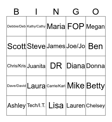 PTC Bingo! Bingo Card