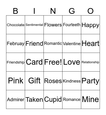 GALentine's Day BINGO  Bingo Card