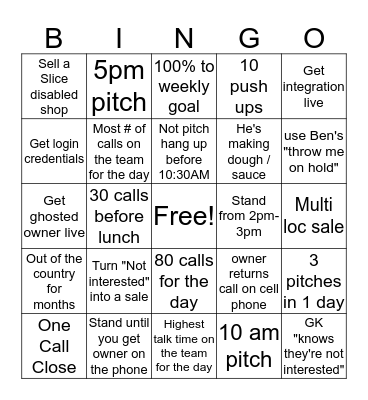 All About the Benjamins  Bingo Card