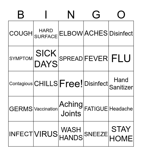 FLUE BINGO Card