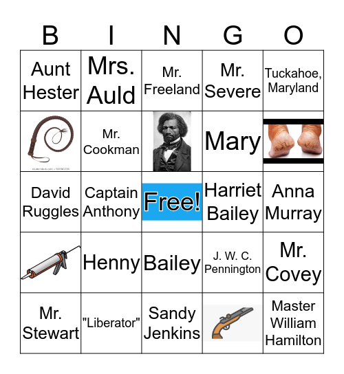 Fredrick Douglass Bingo Card