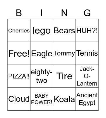 Cool Bingo Card