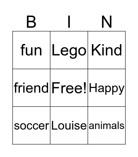 Super Bingo Card