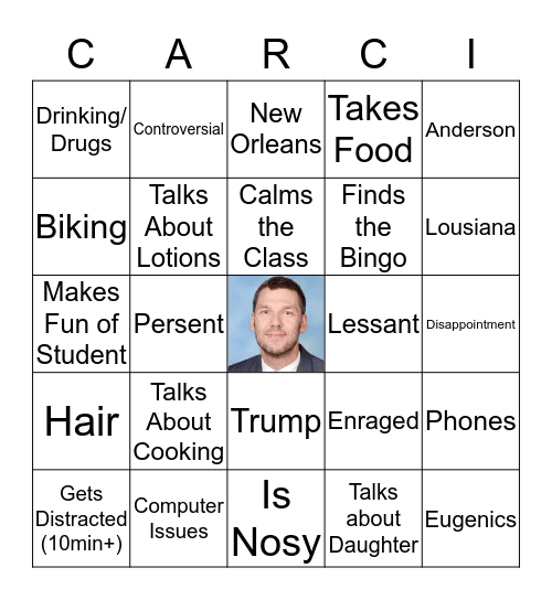 Carcione Bingo Card