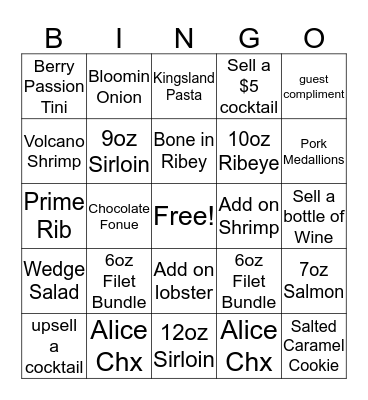 Valentine's Day Bingo Card