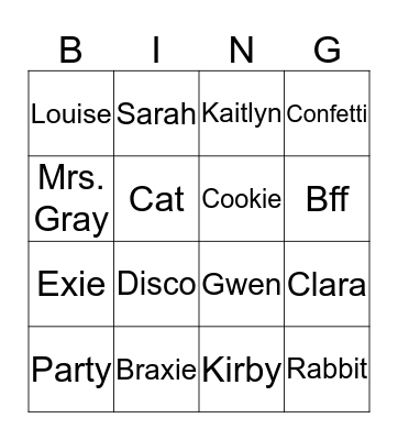 Pusheen's Playful Day Bingo Card