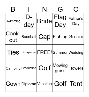 June Bingo Card