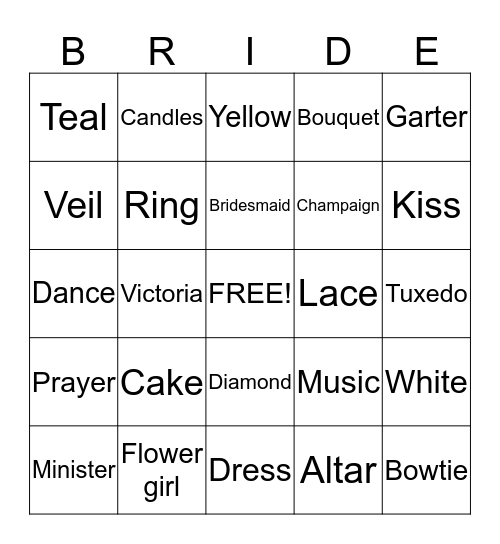 July 26, 2014 Bingo Card