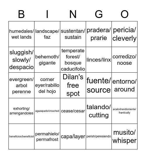 The  bingo card  2.0 Bingo Card