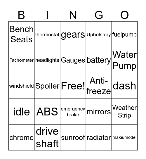 CVCCC Banquet Bingo Card