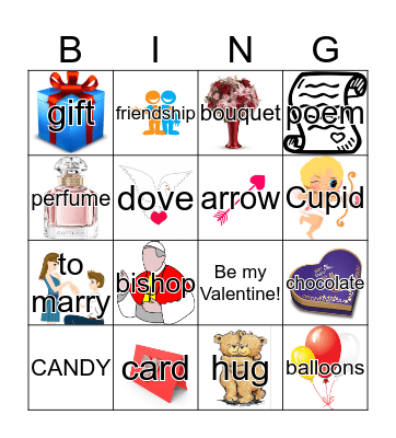 BE MY VALENTINE! Bingo Card