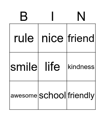 Happy Bingo Card