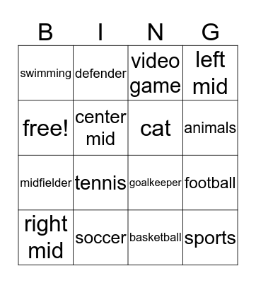 Lucas Bingo Card