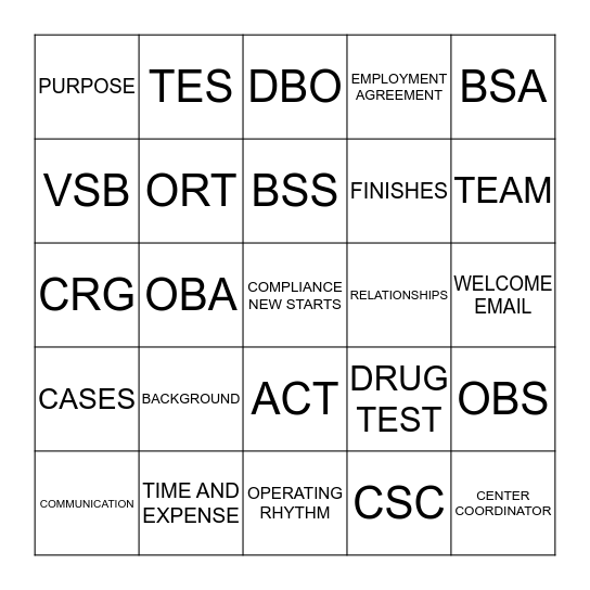 Bingo Card