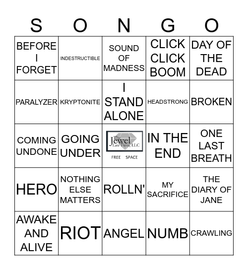 METAL Bingo Card