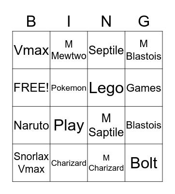 Mewtwo's Bingo Card
