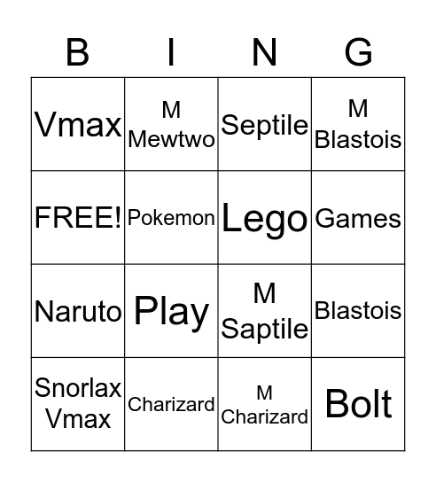 Mewtwo's Bingo Card