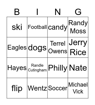 Awesome Words Bingo Card