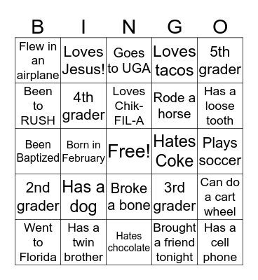 LOVE Bingo Card