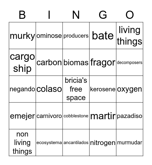 bricia's bingo  Bingo Card