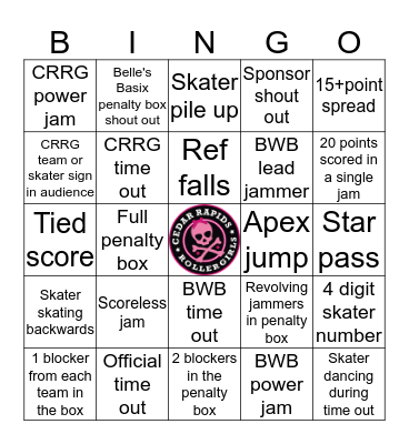 CRRG BINGO Card