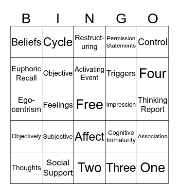 CIP Bingo Card