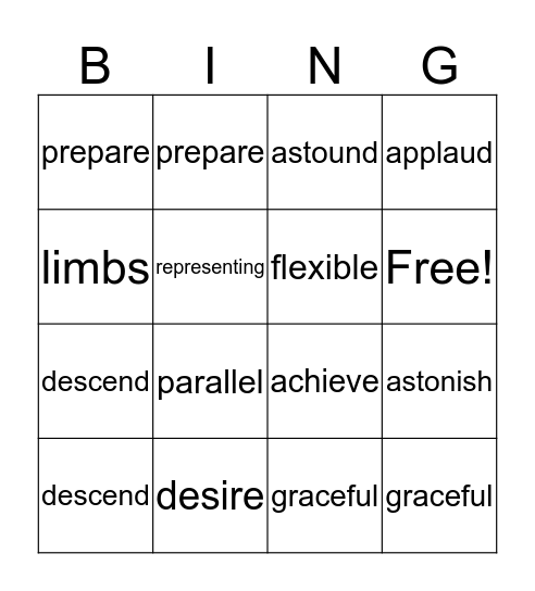 Wordly Wise Bingo :) Bingo Card