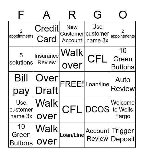 Teller Bingo Card