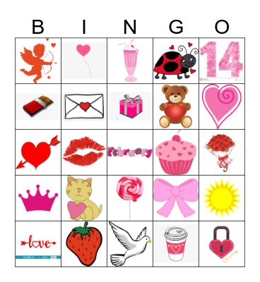 Valentines Day BINGO Card