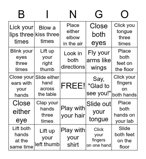 L and TH sentences Bingo Card