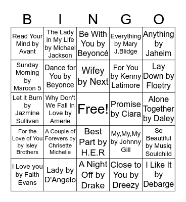 Valentine's Day Mood  Bingo Card