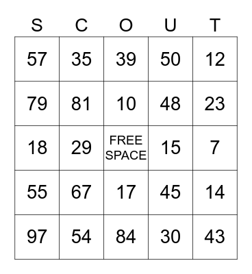 GS bingo  Bingo Card