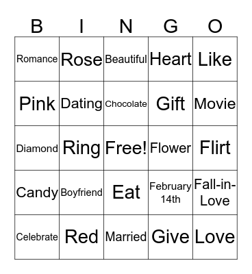 Valentine's Day!!!!! Bingo Card
