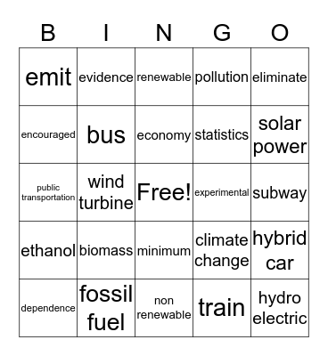 Unit 5 BM Bingo Card