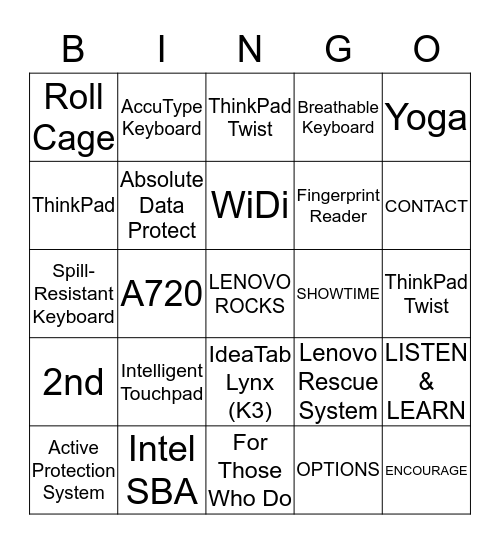 People BINGO Card