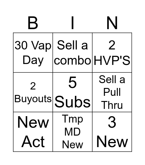CSOKI Bingo! Bingo Card