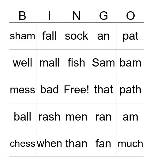 Wilson 1.5 Bingo Card