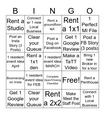 The Edison BINGO! Bingo Card