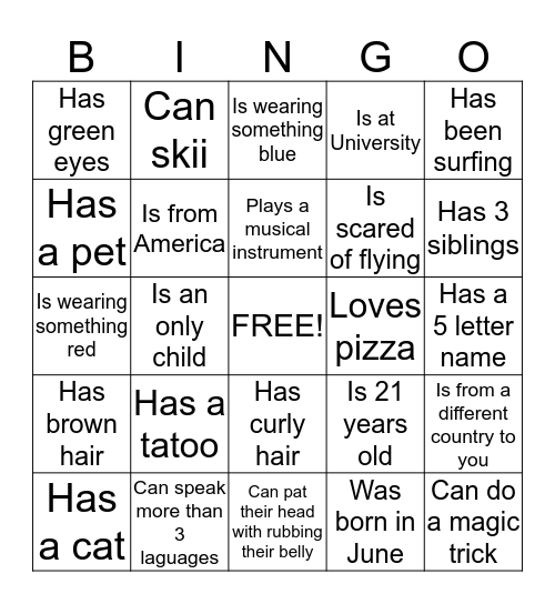 Team FS Bingo Card