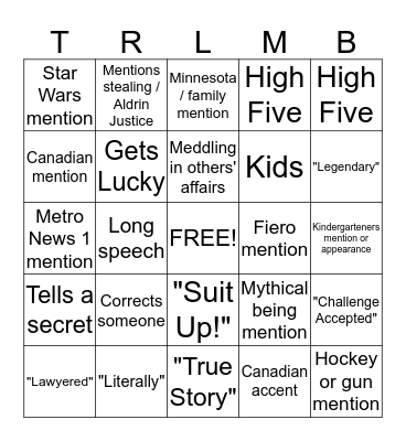 HIMYM BINGO Card