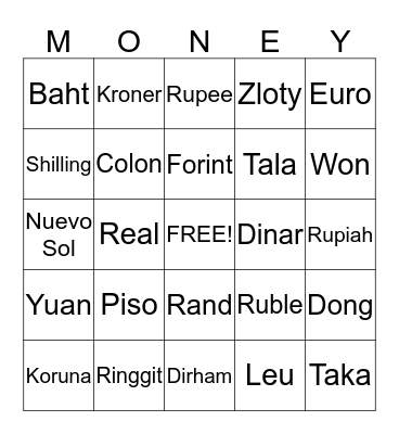 Culture Exchange Bingo Card