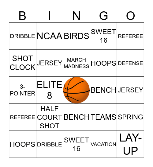 SPRING - MARCH MADNESS Bingo Card