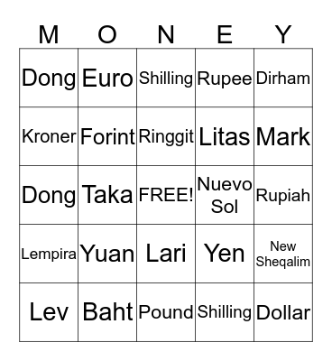 Culture Exchange Bingo Card
