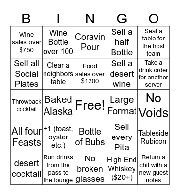 Yvonne's Bingo Card